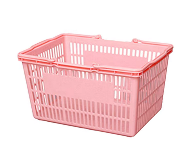 Cesta de mano de compras de supermercado de plástico