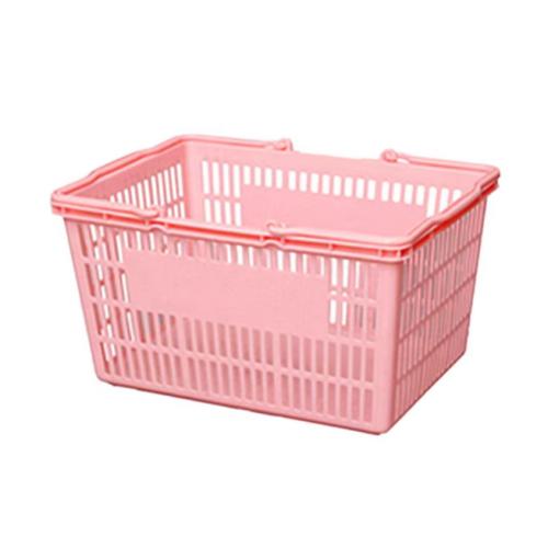Cesta de mano de compras de supermercado de plástico