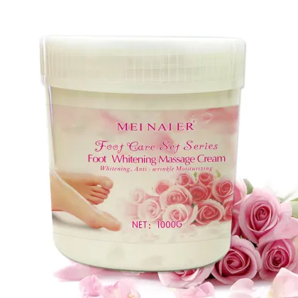 Organic Foot Whitening Massage Cream with Rose - Anti-Wrinkle Moisturizing Lotion for Foot Care