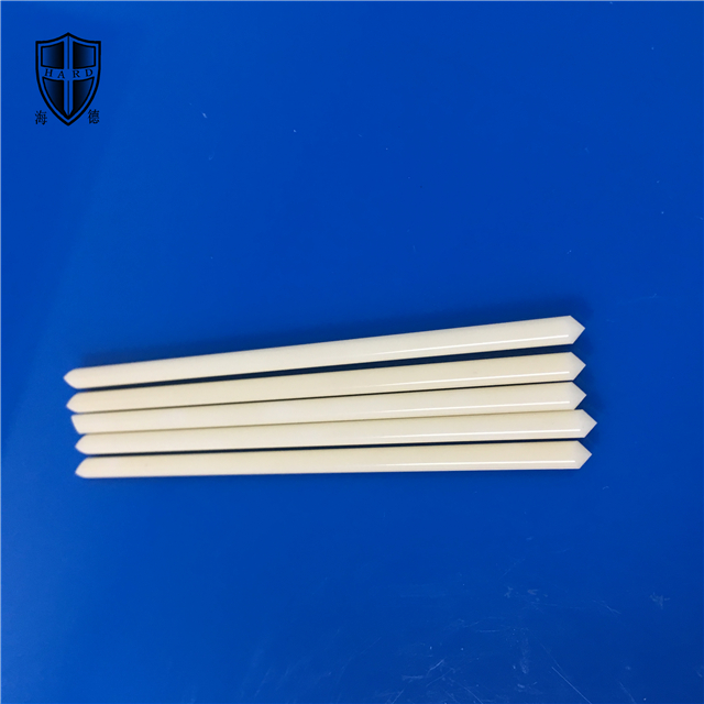 99% 99.5% alumina ceramic sharp conical fillet rod