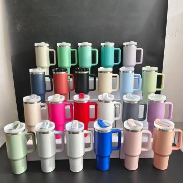 Factory Wholesale Stainless Steel Vacuum Insulated Tumblers with Handle and Lid for Custom Logo Gifts