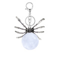 Clear Crystal 16MM Ball Antique Silver Spider Pendant (47x40mm) for DIY Making Jewelry