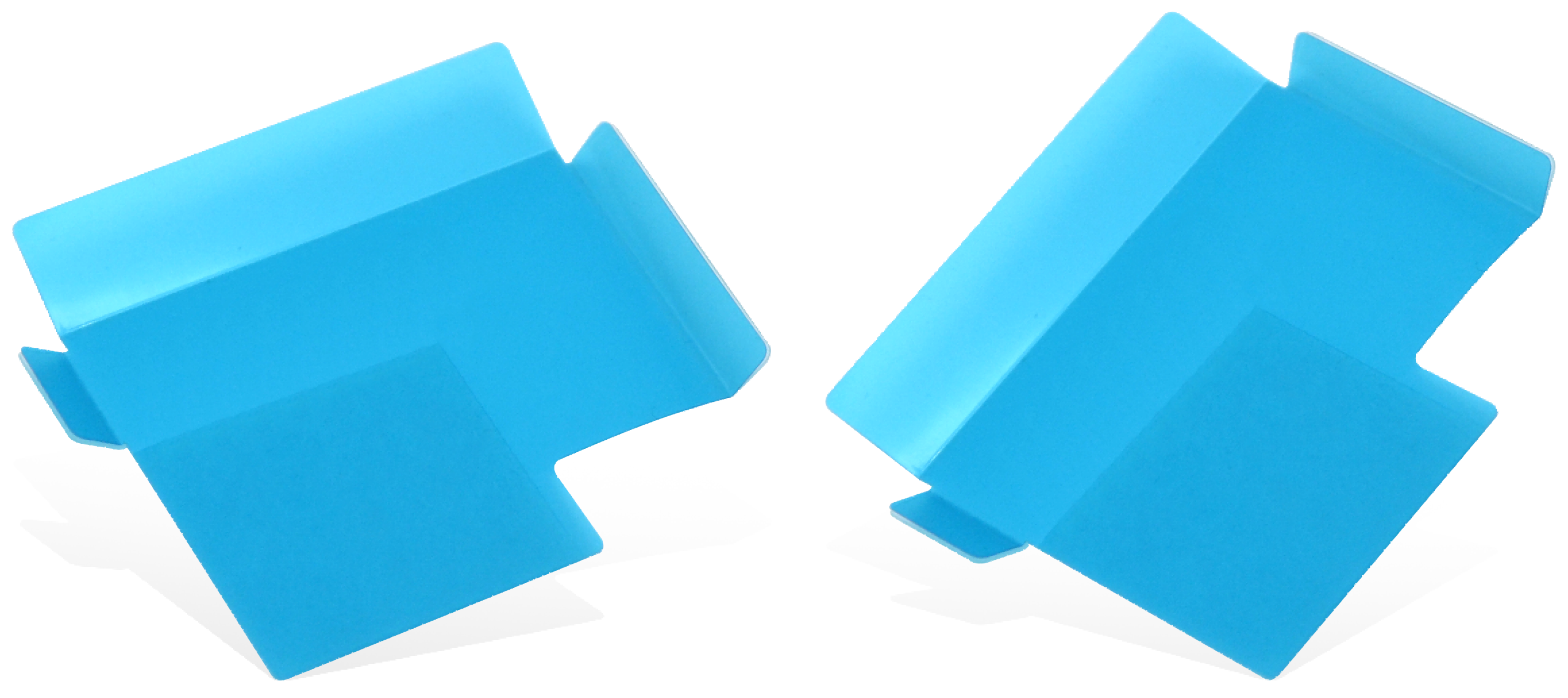 PC semi-transparent givré, pliage irrégulier et combinaison de ruban adhésif double face