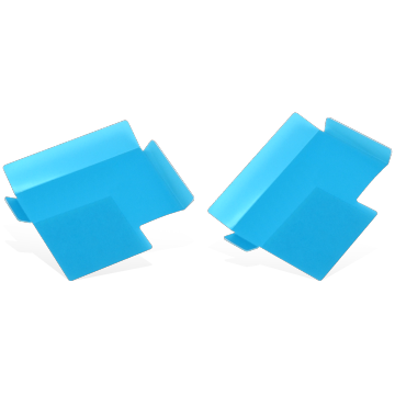 PC semi-transparent givré, pliage irrégulier et combinaison de ruban adhésif double face