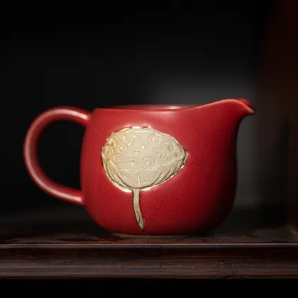 Ceramic Kung Fu Tea Set with Lotus Design for Wholesale