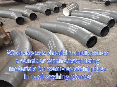 Coal washing plant wear-resistant pipes