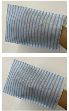 Disposable molton nonwoven two sides pre-soaped washgloves