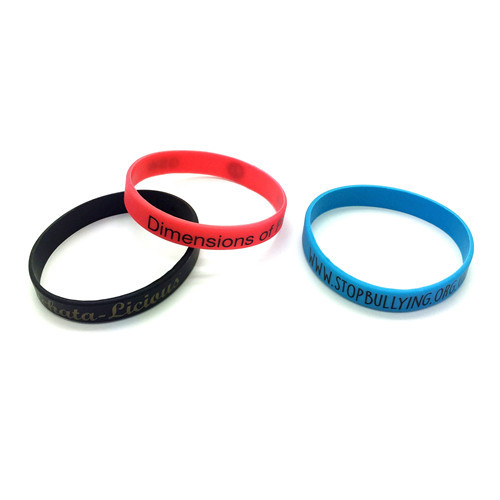 Promosi Bercetak silikon Wristbands-202 * 12 * 2mm