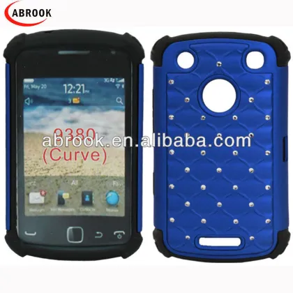Robot style rhinestone holster combo cell phone case for Blackberry 9380
