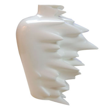 Composite Acrylic Chemical Resistant White Engraved Solid Surface Designs Stone Vases