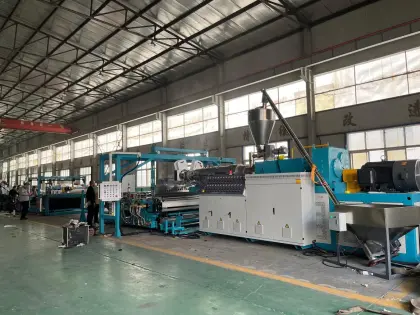 PVC Elastic Floor Board Making Machine | Double Elastic Floor Skin Production Line