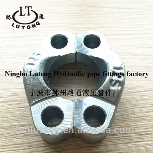 ISO 6162 SAE J 518 swaged hydraulic pipe fittings zinc plate high pressure SAE SPLIT FLANGE CLAMPS 6000PSI