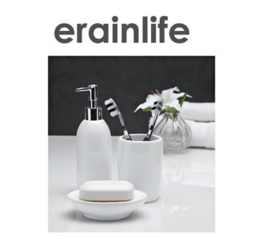 Erainlife Houseware Factory ERCE-0072 Top grade elegance style Round ceramic bathroom set china