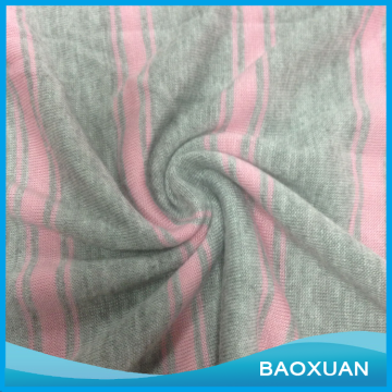 96%Rayon 4%spandex r/sp 30S pink strips and grey yarn dyed single jersey fabric for shirts