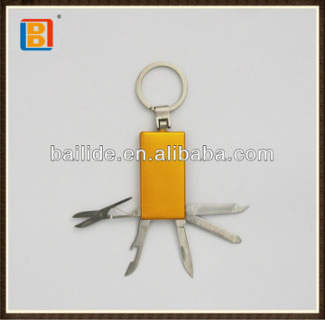 2017 Souvenir Gift For 5 In 1 Oxidation Rectangle Shape Gift Key Ring Knife