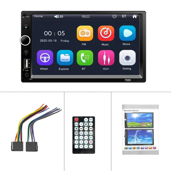 7 Inch Universal Car DVD Player with GPS, Touch Screen, Bluetooth, and Media Support