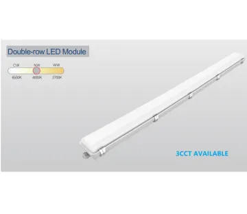 IP66 Waterproof LED Tri-Proof Light: 2ft, 4ft, 5ft, and 6ft Double-row LED Modules