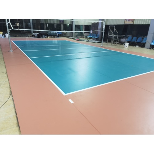 Indoor badminton pvc sports court flooring rolls for pvc flooring sheet