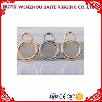 2016 china supplier eight 8 shaped key chain alloy gold color spring snap hook,spring loaded hook