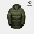 Chaqueta con capucha brillante para hombre