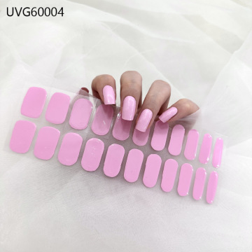 UV Gel Nail Stickers: Flower Gradient DIY Adhesive Decals for Full Nail Art Coverage