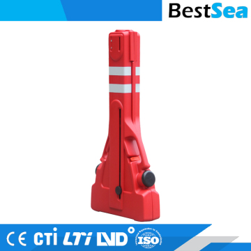Water filled foldable temporary fence expandable barrier