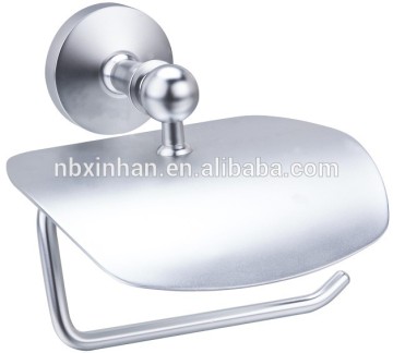 elegant design wall fitting bathroom aluminum toilet roll holder with lid