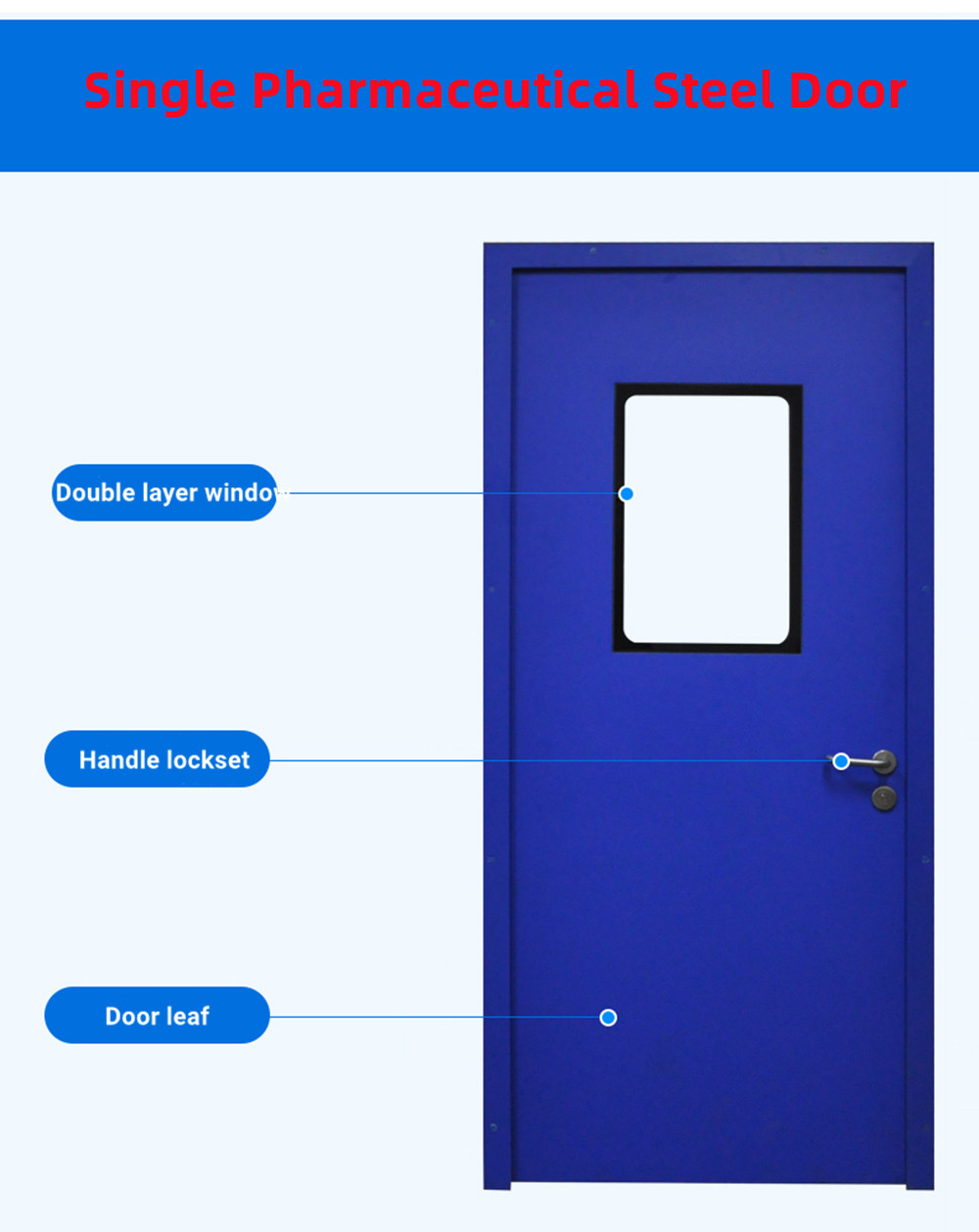 single pharmaceutical factory steel door