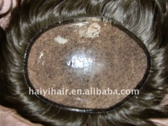 Italy popular thick skin Injected Toupee