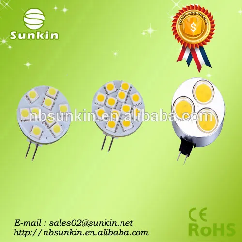 Ningbo factory g4 led light 5050 SMD warm white pure white cool white with CE RoHS certificate