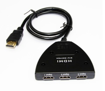 1080P 3X1 HDMI Switcher with Short HDMI Cable