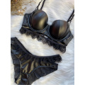 In-Stock Ladies Leather Sexy Dessous Set