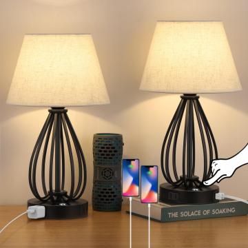 3-Wege dimmbare moderne Nachttisch-Nachttisch-Lampen