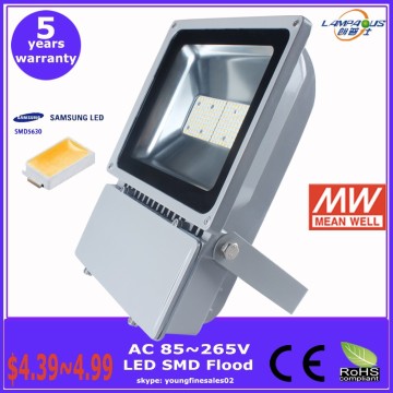 5 Years Warranty Factory Price Samsung LG SMD Meanwell Driver IP66 Outdoor 100W LED Flood Light