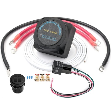 Smart Dual Battery Isolator 12V 140Amp with Voltage Display and Auto/Manual Modes