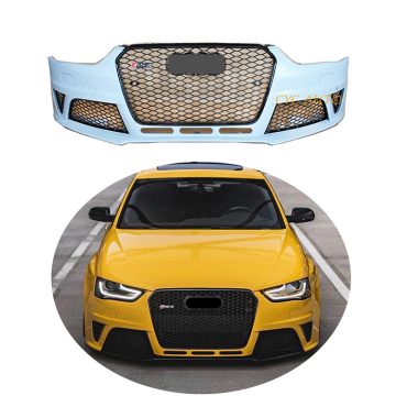 RS4 B85 Audi A4/S4 8K 2013-2015用ハニカムグリル付き新しいカーボディキットフロントバンパー