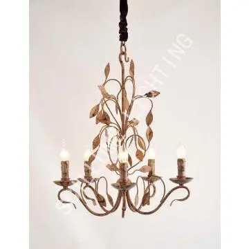 5-light leaf wrought iron chandeliers TSY
