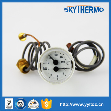 China High quality plastic natural gas pressure gauge temperature capillary thermometer