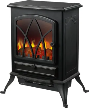 Portable Electric Fireplace: Flame Effect, Wire Overheat Protection, and Freestanding Installation for Bedroom & Living Room Heating