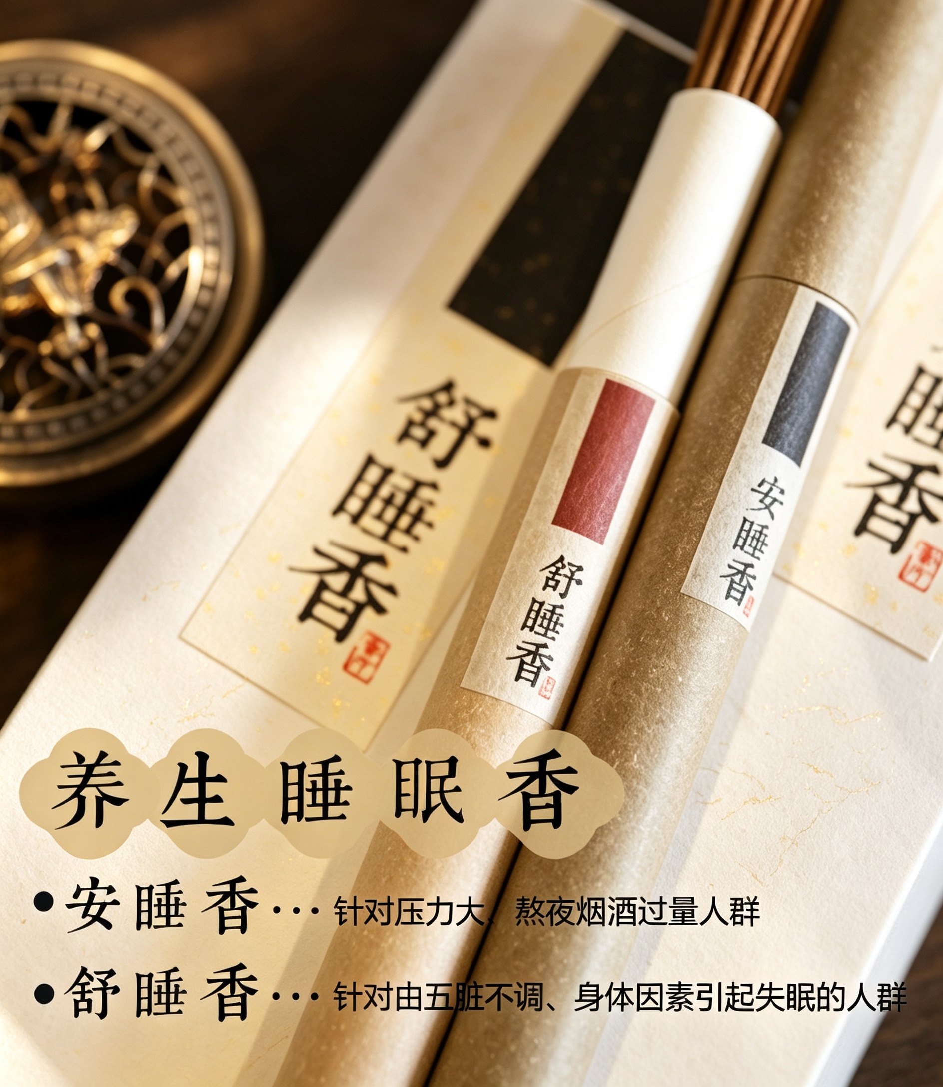 Chinese ICH Functional Incense Sticks Calm Sleep Aroma