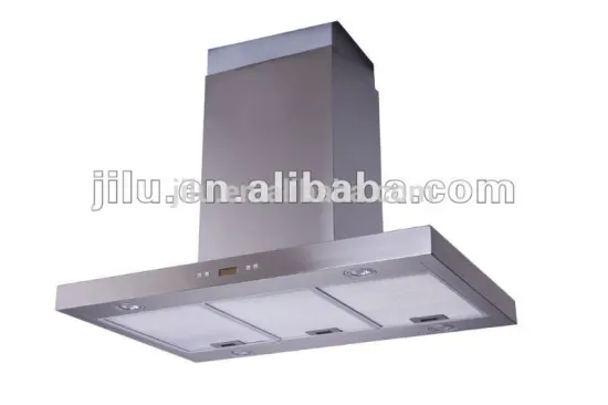 T shape island kitchen chimney aire range hood