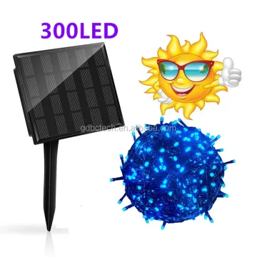 Power 300 30M Christmas Decoration Green Cable Powered Pow Panel Outdoor High Quality Solar String Led Fairy Lights