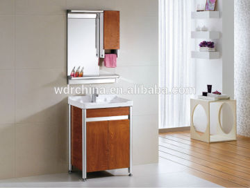 Home store and washing basin floor standing smooth wood modern cabinet