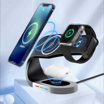 Four-in-One Wireless Magnetic Charger for Watches, Mobile Phones, and Headphones