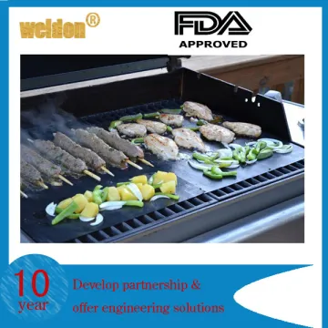 Other Accessories Type and fiberglass+PTFE Material Non-stick BBQ Grill Mat