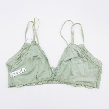 ensemble de bralette en dentelle à fermeture frontale sans fil