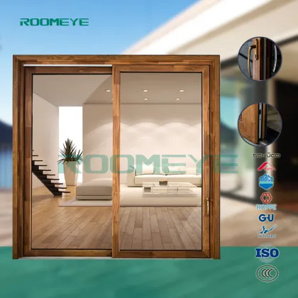 Excellent aluminum wood Insulated double Glazed windows and doors