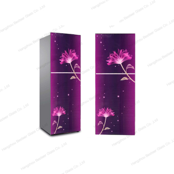 Refrigerator Glass with Silk Screen Painting