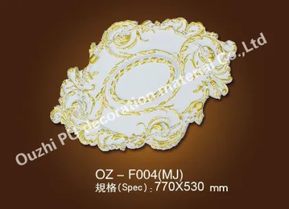 ancient Europe style PU material plastic golden color ceiling medallion
