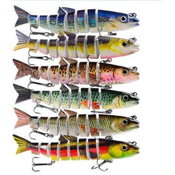 RaUtoo 8-secties topwater crankbait zwembait voor visaas